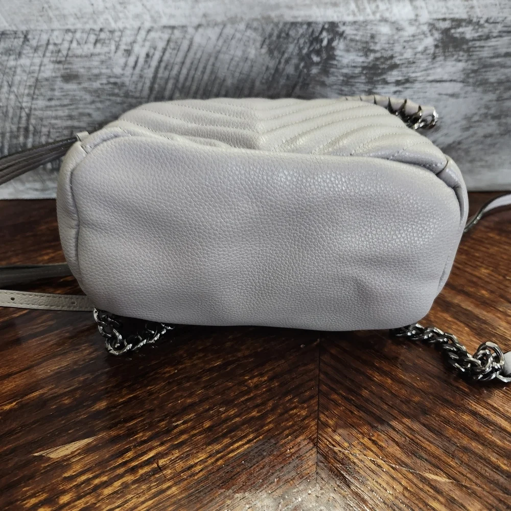 Victoria's Secret Gray Mini Chunky Chain Adjustable Straps Mini Backpack